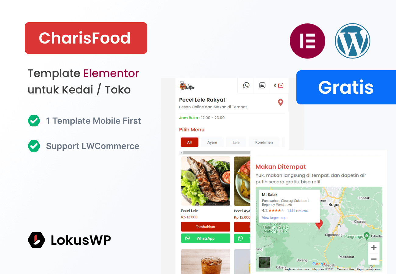 charisfood-template-toko-online elementor gratis